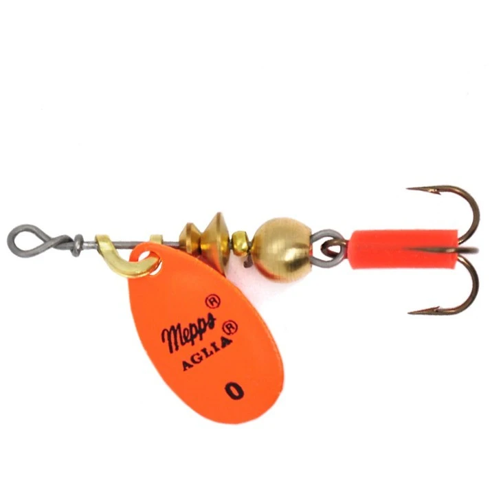 Вращающаяся Блесна Mepps Aglia Fluo №0 2,5 гр Orange   af-0-o — характеристики,
	                                    особенности конструкции