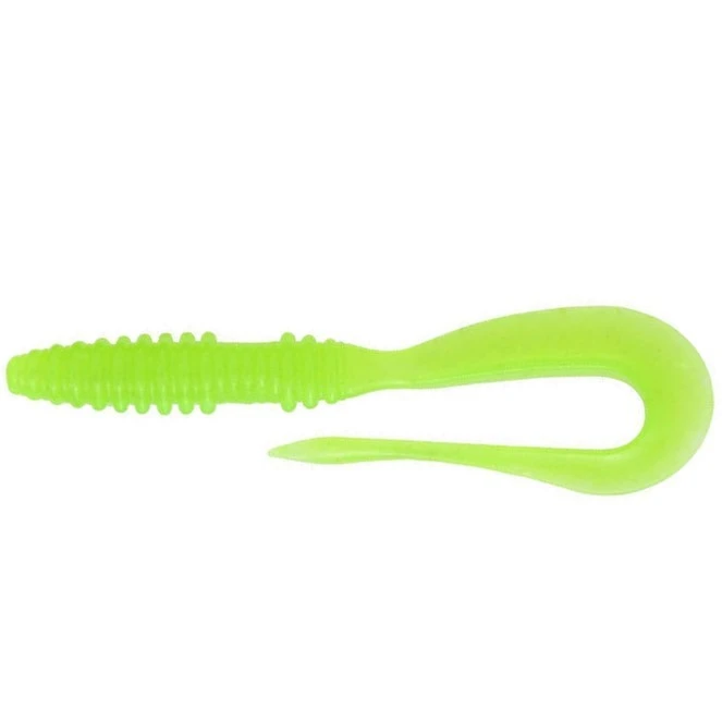 Силиконовая приманка Keitech Mad Wag Mini 3.5 84 мм 10 шт #026 Clear Chartreuse Glow — характеристики,  особенности конструкции