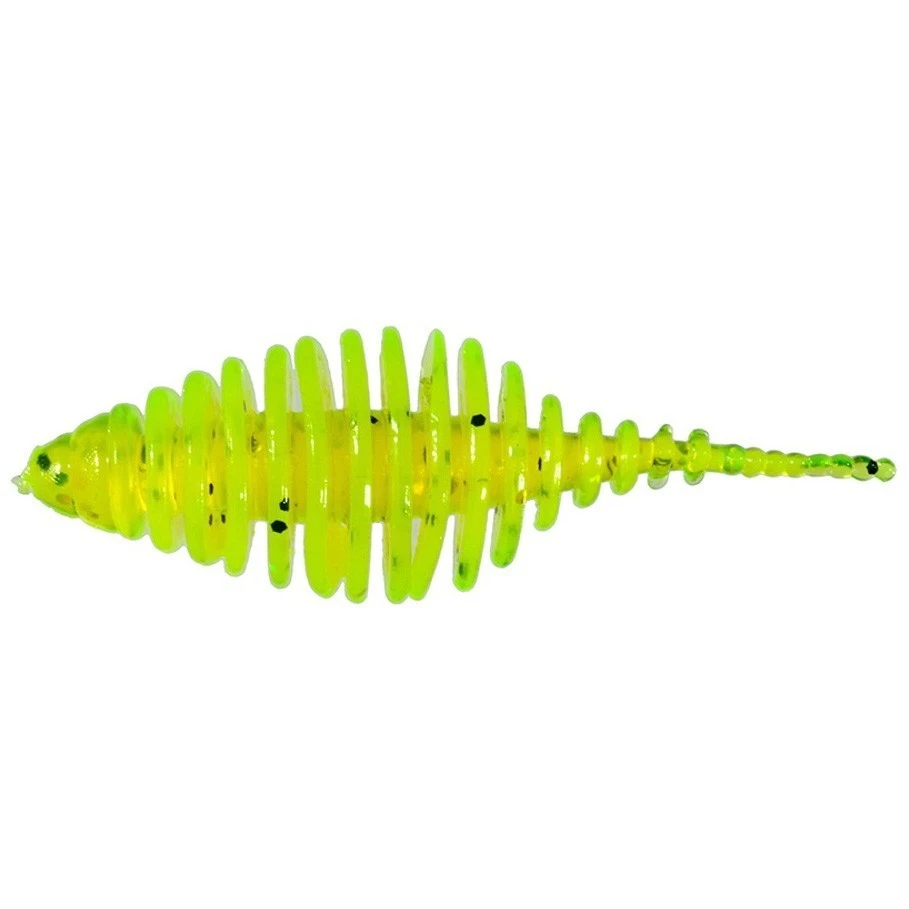 Силиконовая приманка ZUB Pollywog 40 мм 12 шт 310 желтый с блестками   LVR012 — характеристики,  особенности конструкции