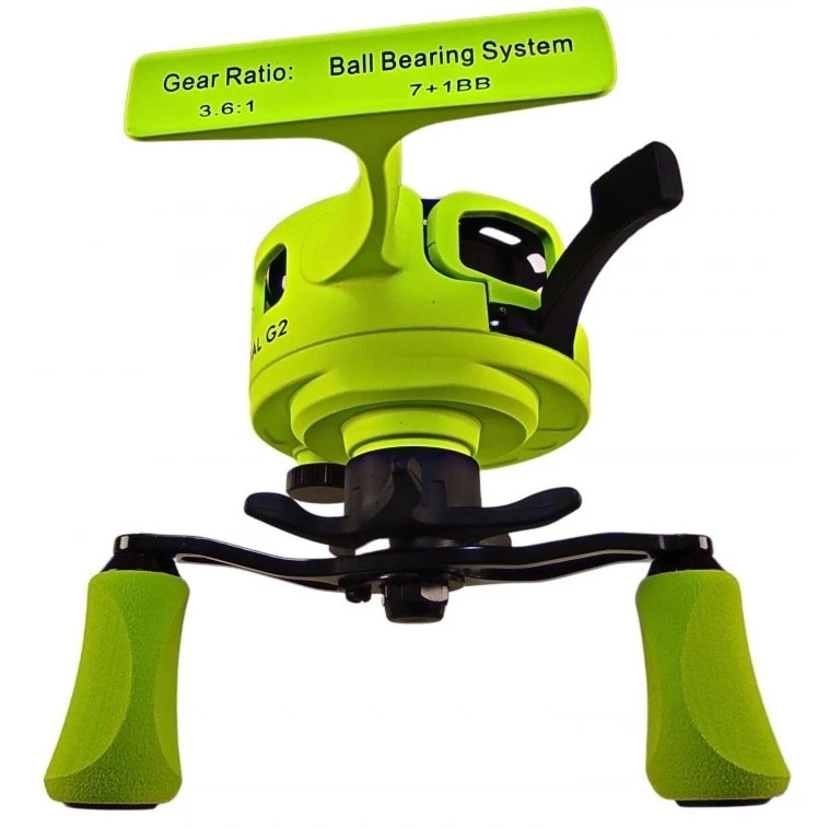 Катушка Jig It Team Dubna Vib Special G2 Lime Правая   JIR-VSG2L-R — крупный план
	                                    1