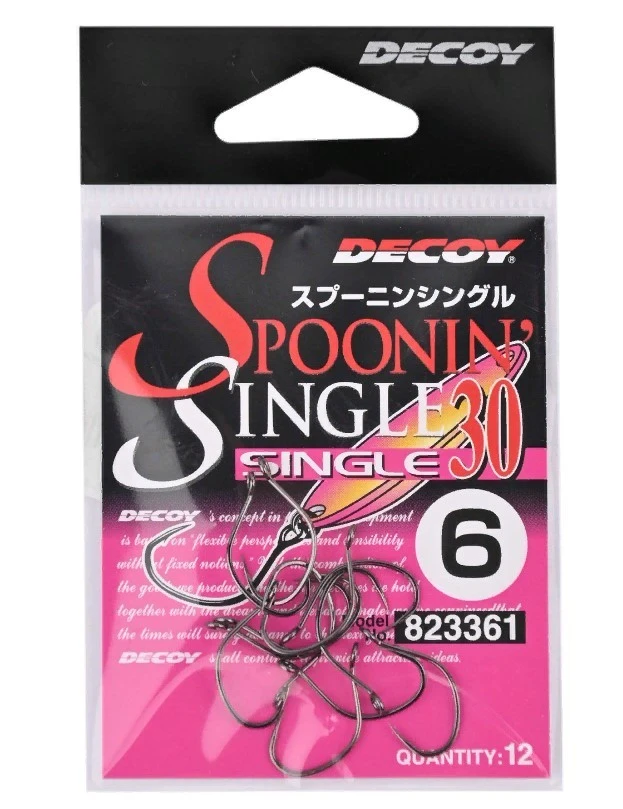 Крючок Одинарный Decoy Spoonin Single 30 №6 12 шт — крупный план
	                                    1