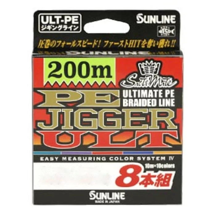 Плетеный шнур Sunline PE Jigger ULT 8braid 200 м  PE # 1  0,165 мм — характеристики,  особенности конструкции