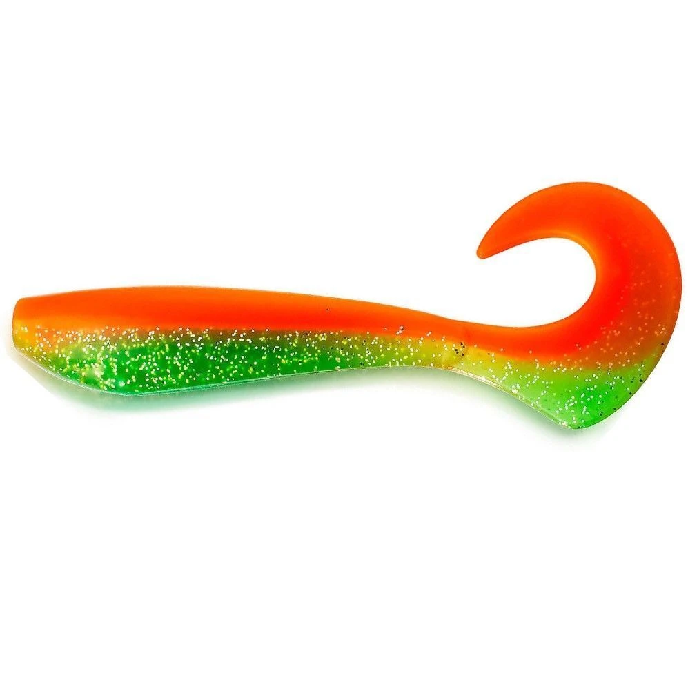 Силиконовая приманка Narval Curly Swimmer 12 120 мм 4 шт 023-Carrot   NVCS12023 — характеристики,  особенности конструкции