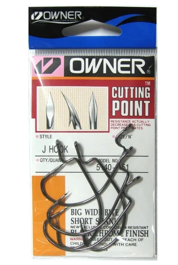 Крючок Офсетный Owner 5140 J-Hook №4/0 5 шт    ow-5140BC-4/0 — крупный план
	                                    2