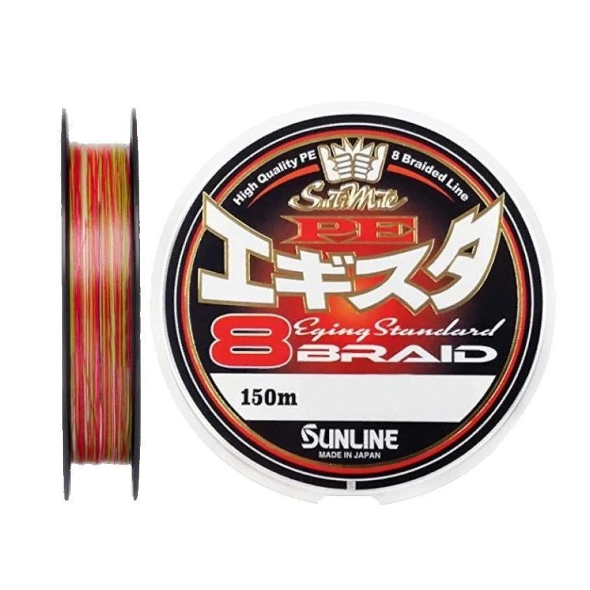 Плетеный шнур Sunline SM PE EGI STA X8 150 м  PE # 0,6 Multi 0,128 мм — характеристики,  особенности конструкции
