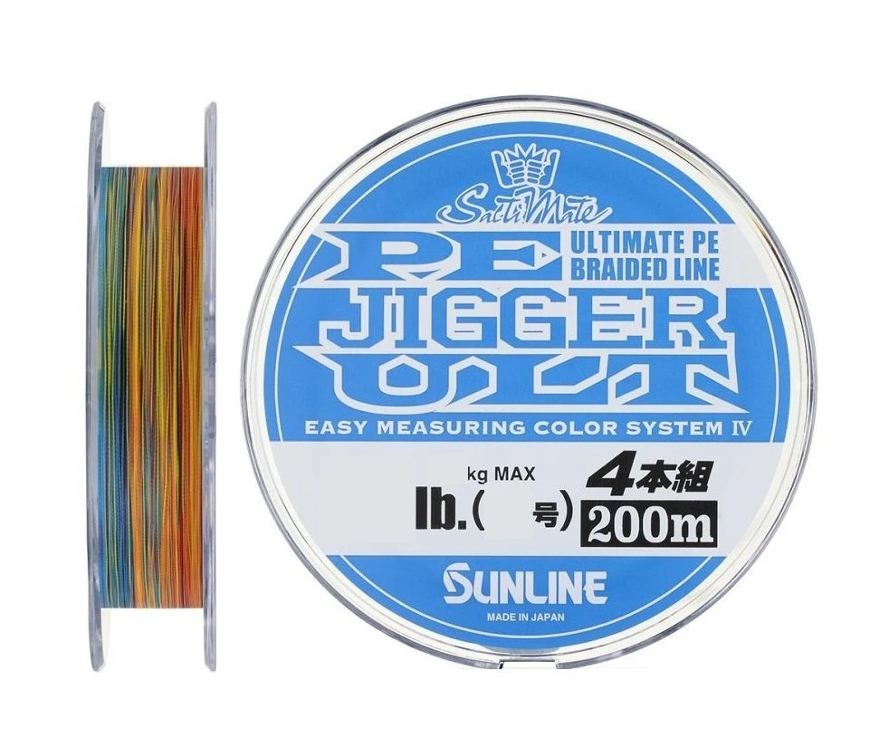 Плетеный шнур Sunline PE Jigger ULT 4braid 200 м  PE # 0,8  0,148 мм — характеристики,
	                                    особенности конструкции