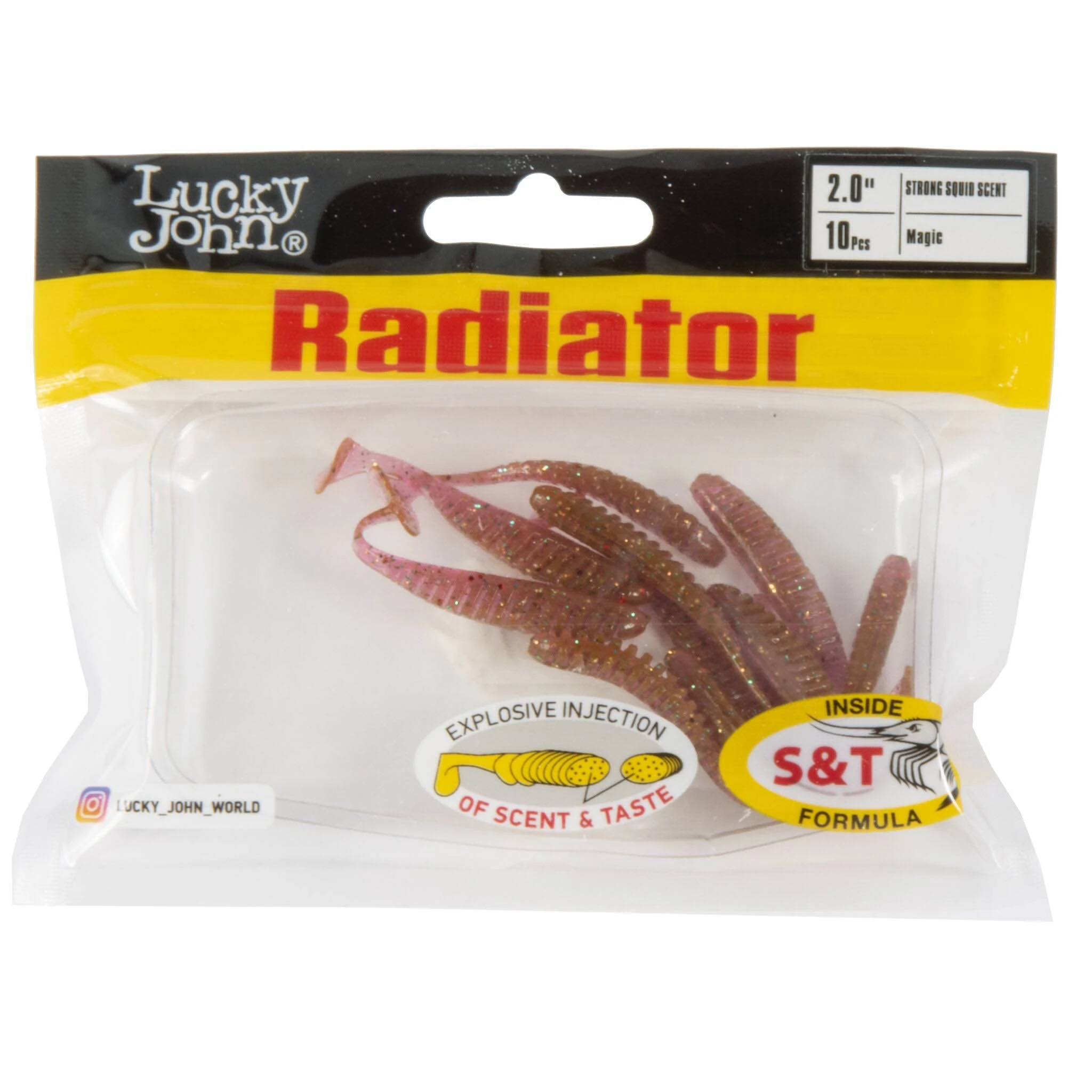 Силиконовая приманка Lucky John Radiator 2.0in 50 мм 10 шт S14 Pro Series  140208-S14 — крупный план
	                                    2