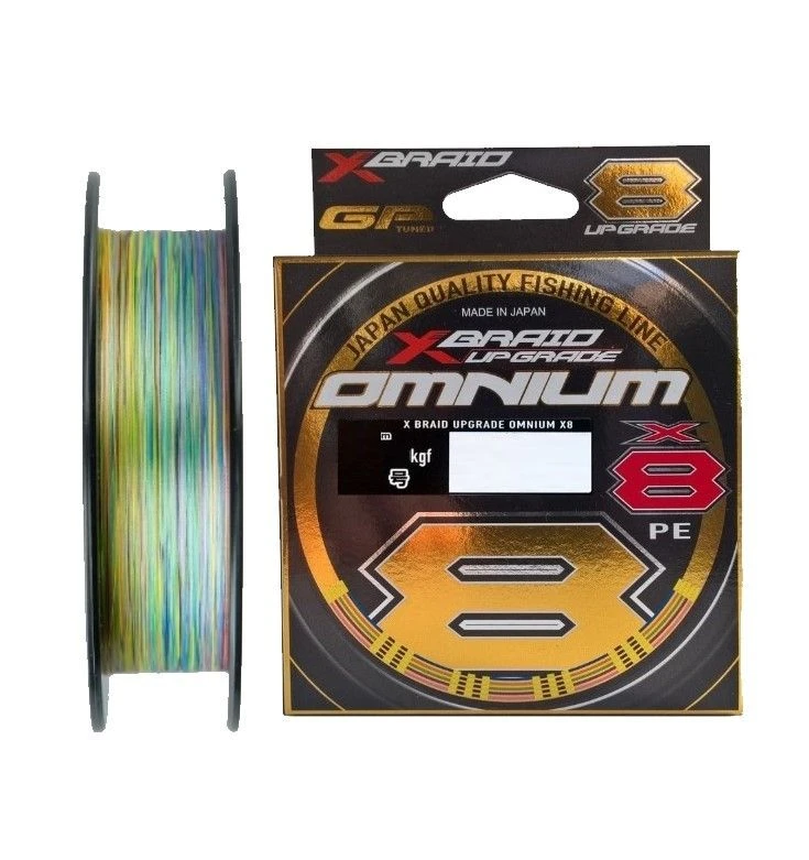 Плетеный шнур YGK X-Braid Upgrade Omnium X8 200 м  PE # 1,5 Multicolor 0,205 мм — характеристики,
	                                    особенности конструкции