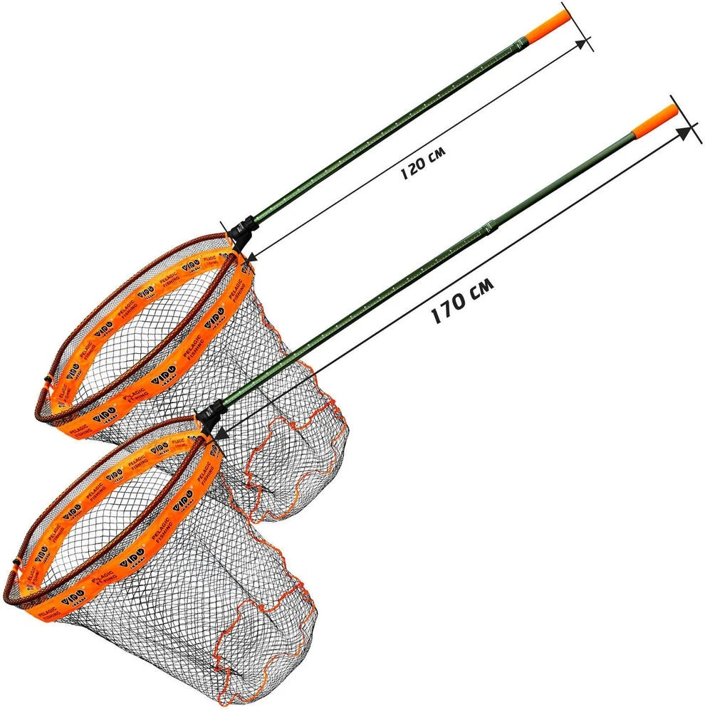 Подсачек Vido Craft Floating Net Pro  245x65х75см  Прорезиненный нейлон   VD-120-30-2 — крупный план
	                                    2