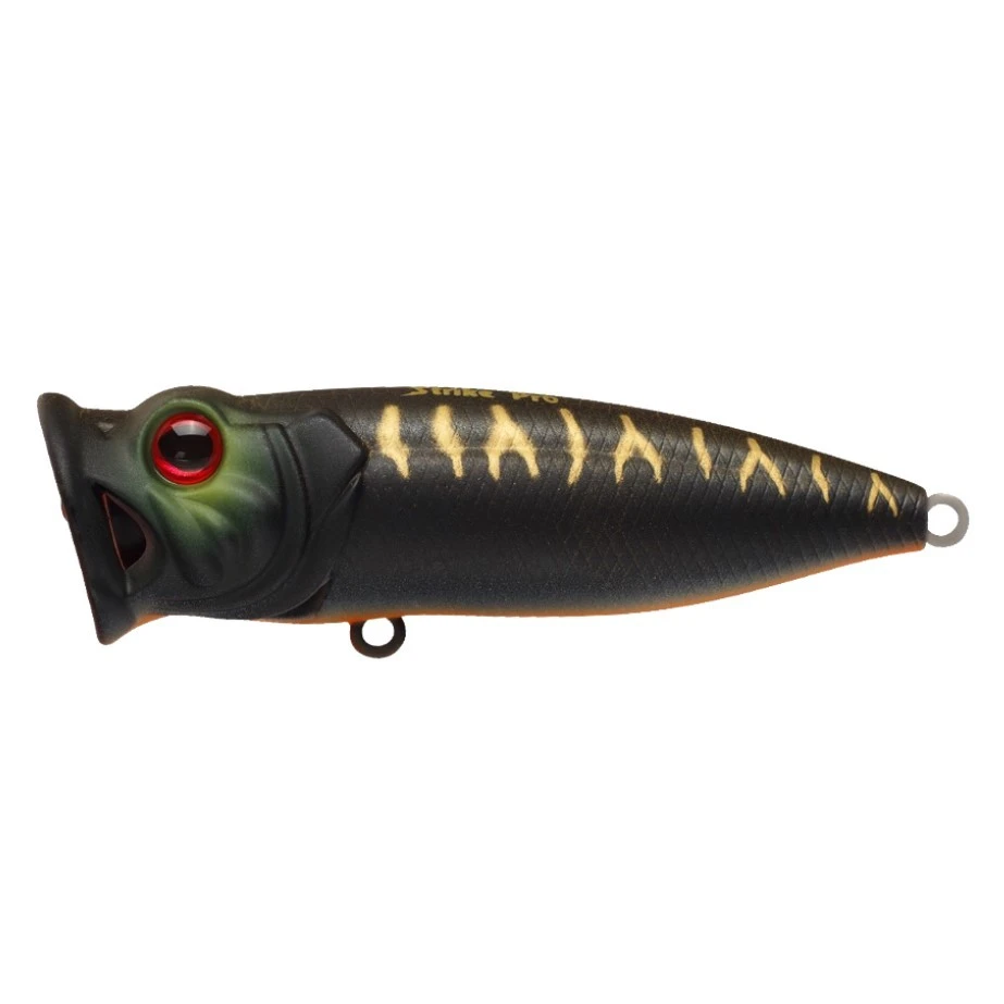 Воблер Strike Pro Pike Pop Mini 45 A208S Black Mat Tiger 4 гр   SH-002B#A208S — характеристики,
	                                    особенности конструкции