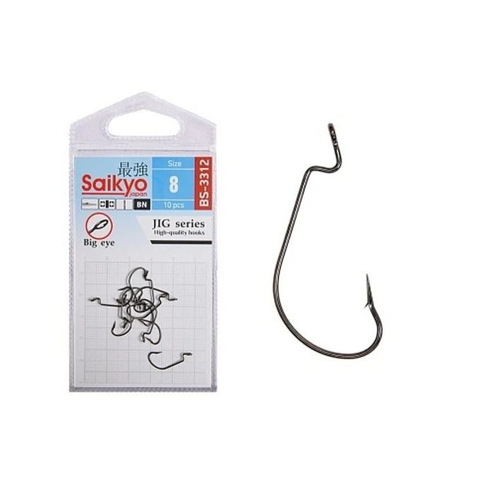Крючок Офсетный Saikyo BS-3312 №8 10 шт BN   BS-3312BN8-10 — характеристики,  особенности конструкции