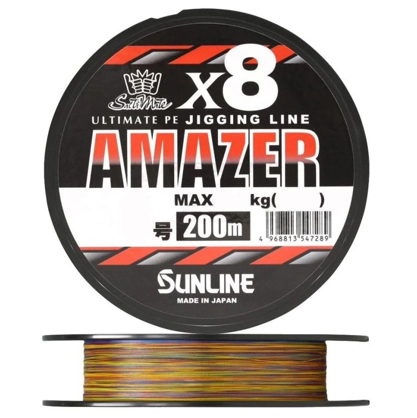 Плетеный шнур Sunline Amazer X8 200 м  PE # 1,2 — характеристики,  особенности конструкции