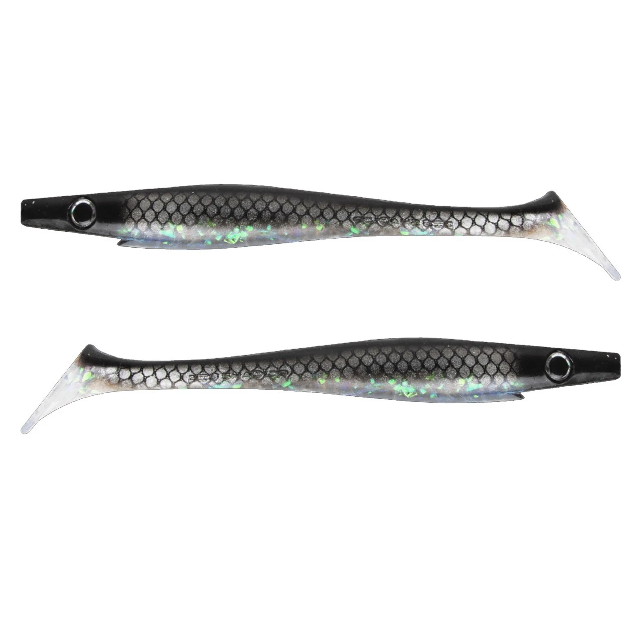 Силиконовая приманка Strike Pro Pig Shad Jr 200 мм 2 шт Midnight Shiner   SP-172C#150 — характеристики,  особенности конструкции