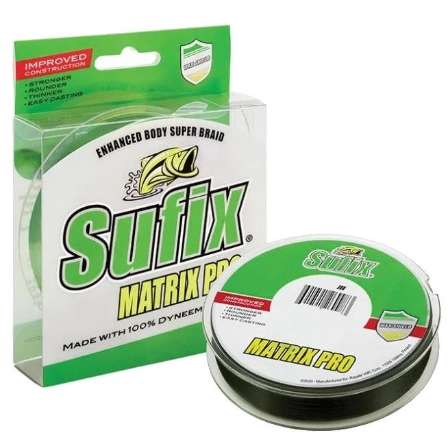 Плетеный шнур Sufix Matrix Pro 135 м  PE # 0,6 Зеленая 0,12 мм   DS1WT01481TB1P — характеристики,
	                                    особенности конструкции