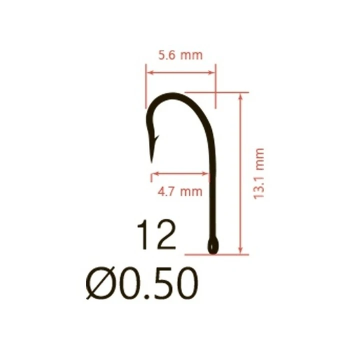 Крючок Одинарный Saikyo KH-11011 O'Shaughnessy №12 10 шт BN   KH-11011BN12-10 — крупный план
	                                    2