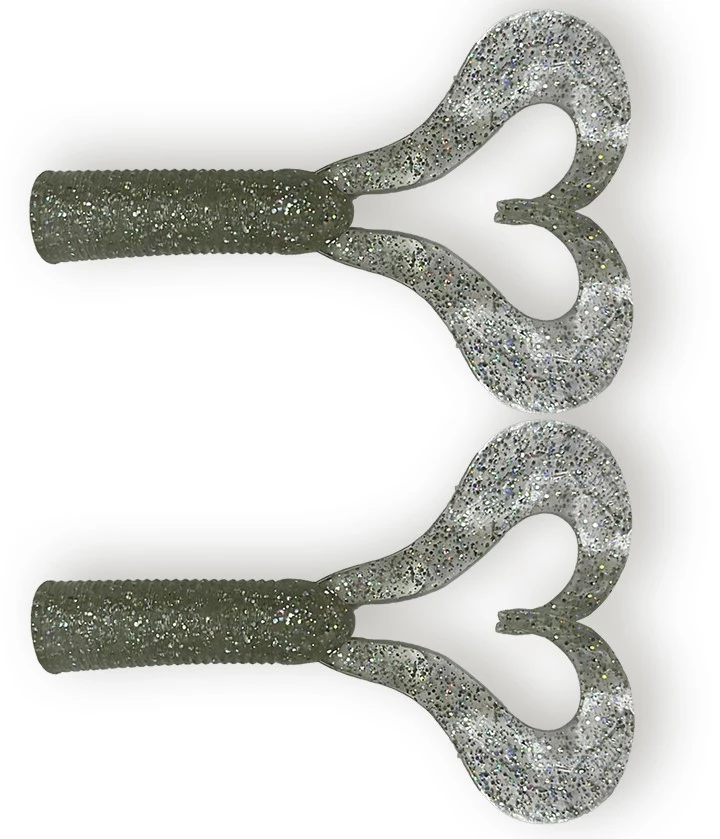 Хвост для бактейла CWC Miuras Mouse Big 200 мм 2 шт Серебро с блестками, 2шт   JMSDT-XX-SILVER — характеристики,  особенности конструкции