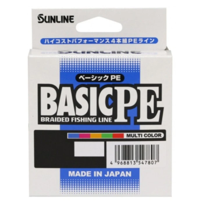 Плетеный шнур Sunline Basic PE HG 200 м  PE # 1,5 Multicolor 5C 0,209 мм — характеристики,
	                                    особенности конструкции