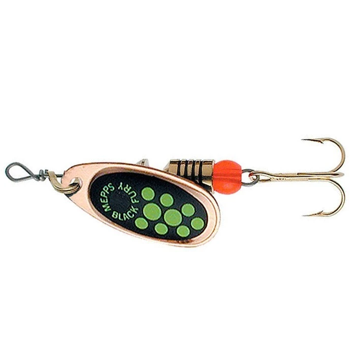 Вращающаяся Блесна Mepps Comet Black Fury №2 4,5 гр CU Fluo Chart   cbf-2-c-fch — характеристики,  особенности конструкции