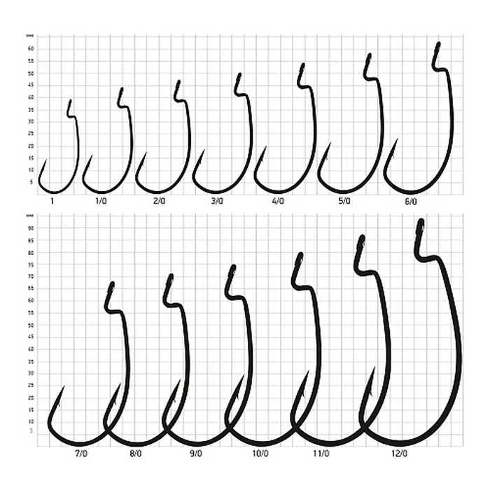 Крючок Офсетный Saikyo  BS-2317 №11/0 3 шт BN   BS-2317BN11/0-3 — крупный план
	                                    1