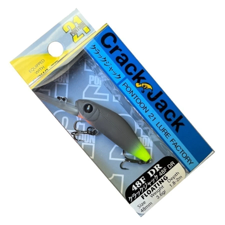 Воблер Pontoon 21 CrackJack 48F-DR 15M Matte Brown Fire Tail 3,6 гр   P21-CRJ-48F-DR-15M — крупный план
	                                    2