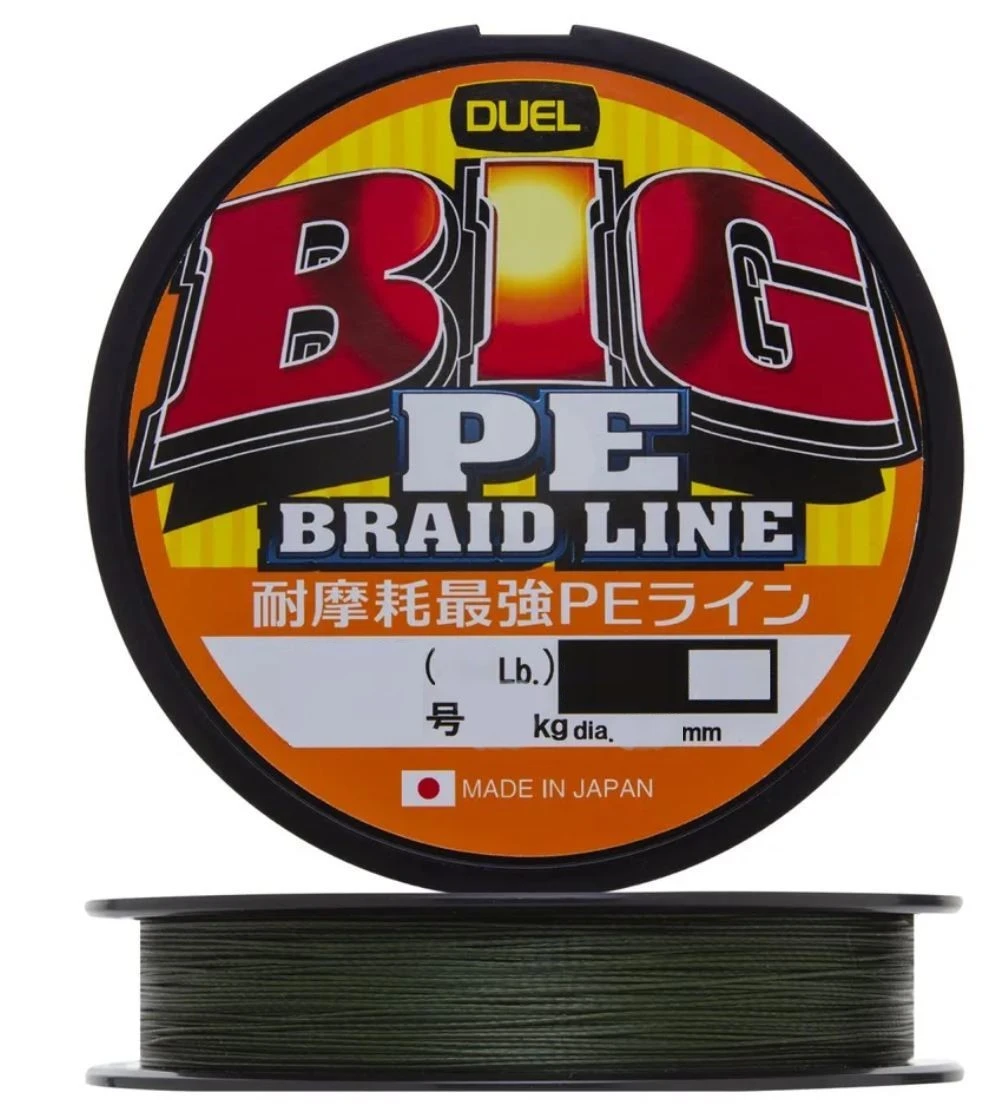 Плетеный шнур Duel Big PE Braid Line 275 м  PE # 8 Dark Green 0,48 мм   H3776-DG — характеристики,  особенности конструкции
