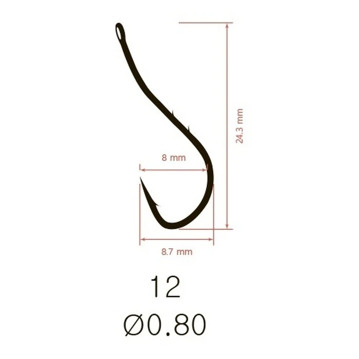 Крючок Одинарный Saikyo KH-10108 Ryusen Bait Holder №12 10 шт R   KH-10108R12-10 — крупный план
	                                    2