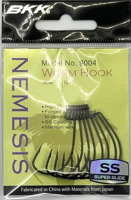 Крючок Офсетный BKK Nemesis 9004 №1 8 шт    A-EW-9410 — крупный план
	                                    1