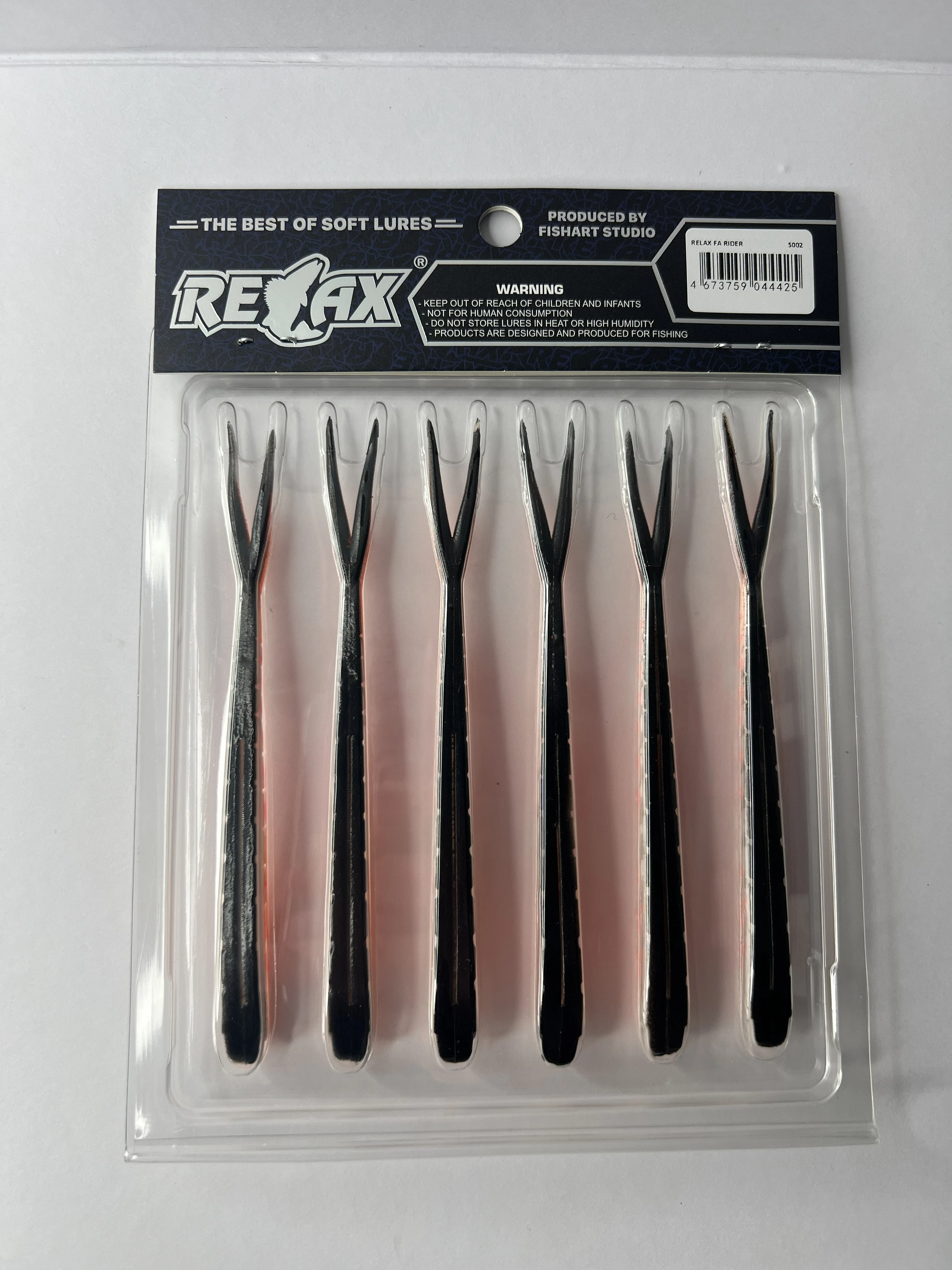 Силиконовая приманка Relax FA Rider 5 125 мм 6 шт S002   R5-S002 — крупный план
	                                    1