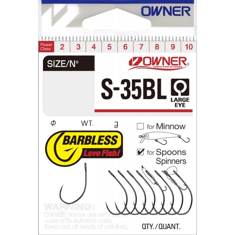 Крючок Одинарный Owner S-35BL №10 10 шт BC   51607-10 — крупный план
	                                    1