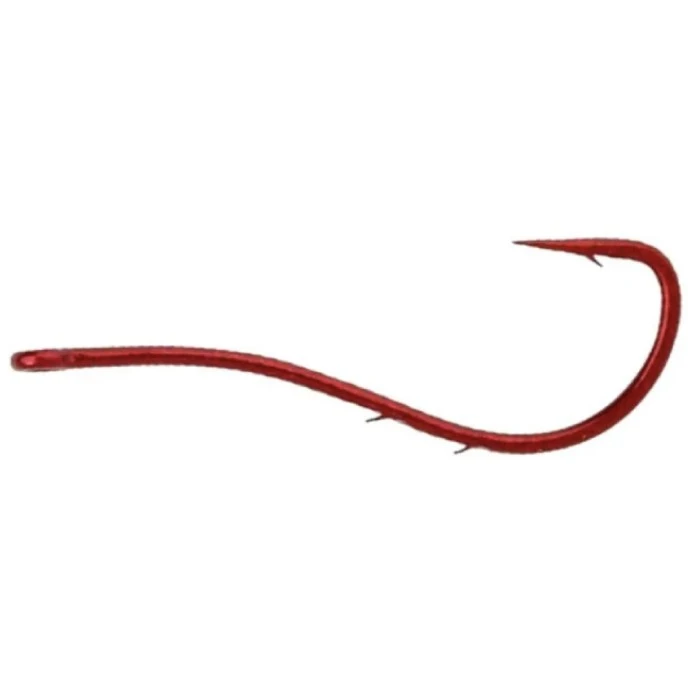 Крючок Одинарный Owner 53118 Worm SP-BH №8 7 шт Red   ow-53118RE-8 — характеристики,  особенности конструкции
