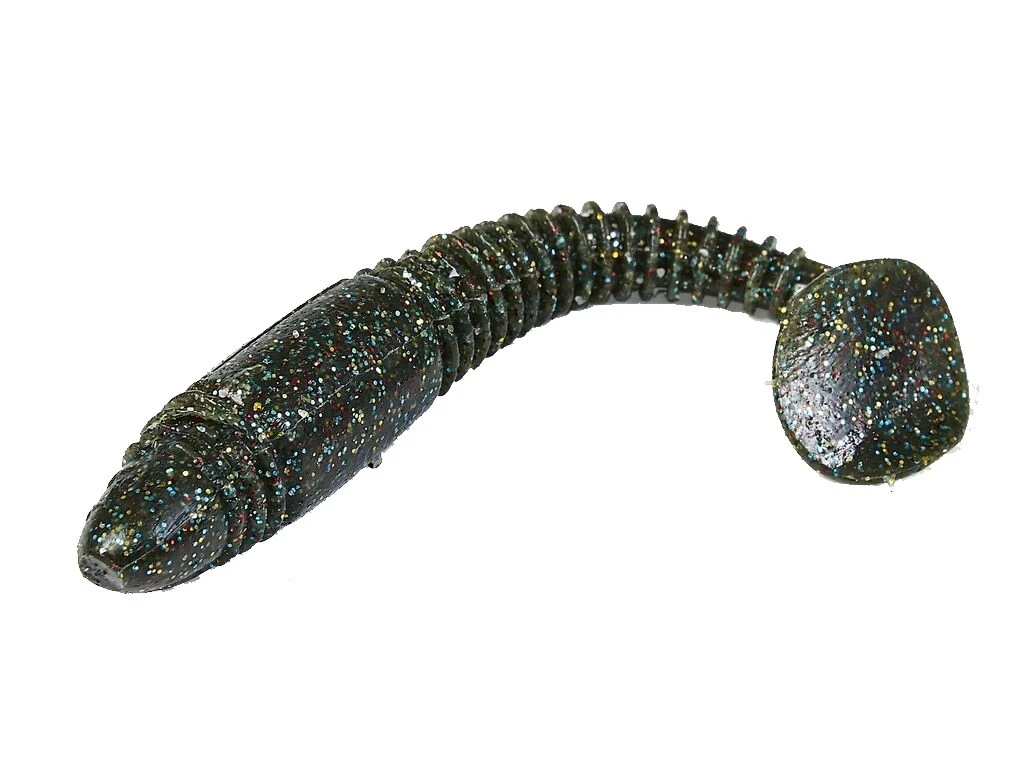 Силиконовая приманка Lucky John Tioga Fat 4.5in 115 мм 4 шт F08 Pro Series  140147-F08 — крупный план
	                                    1