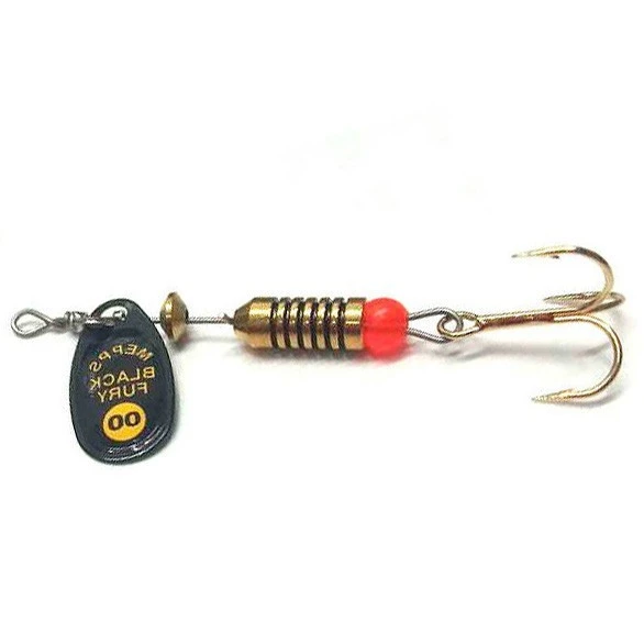 Вращающаяся Блесна Mepps Comet Black Fury №00 1,5 гр NR Jaune   cbf-00-n-j — характеристики,  особенности конструкции