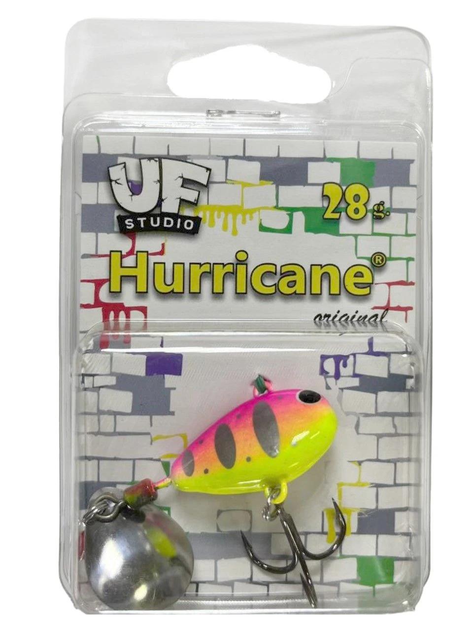 Тейл-спиннер UF Studio Hurricane 28 28 гр 70 мм Pink Chart   H28Pchart — крупный план
	                                    2