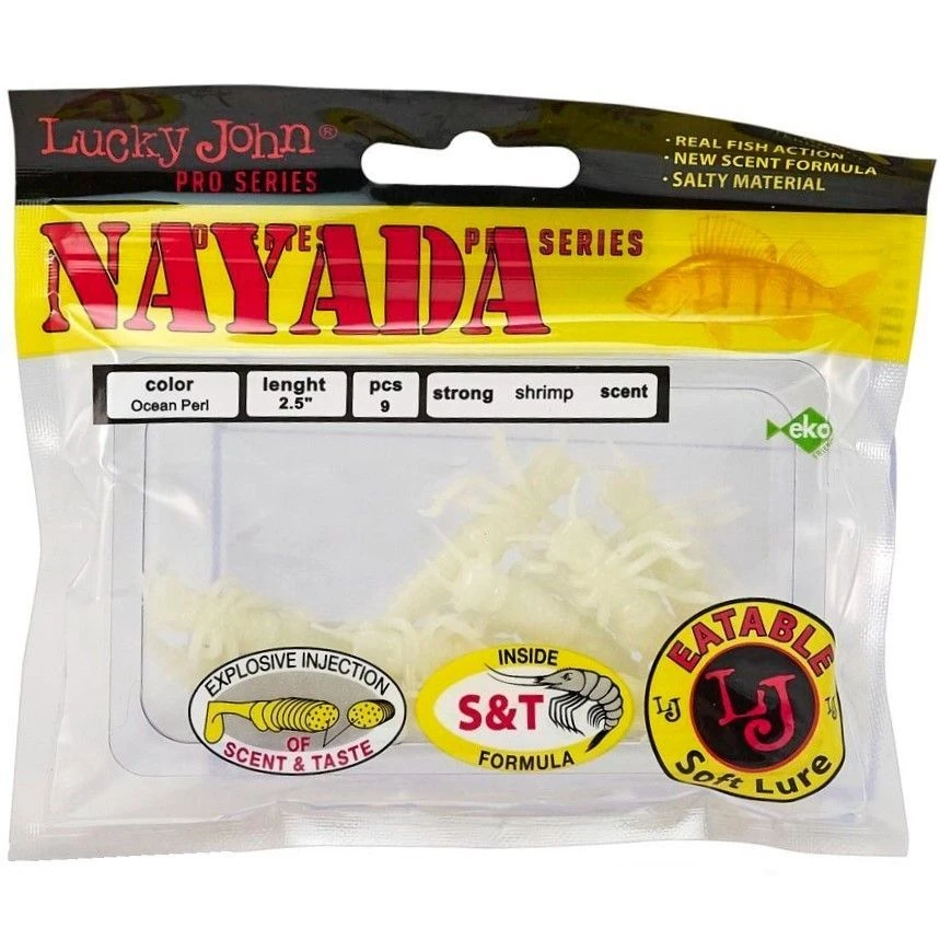 Силиконовая приманка Lucky John Nayada 2.0in 51 мм 9 шт 033 Pro Series  140154-033 — крупный план
	                                    1