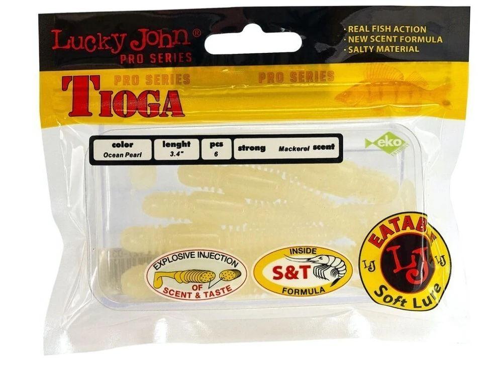 Силиконовая приманка Lucky John Tioga 3.4in 86 мм 6 шт 033 Pro Series  140127-033 — крупный план
	                                    2