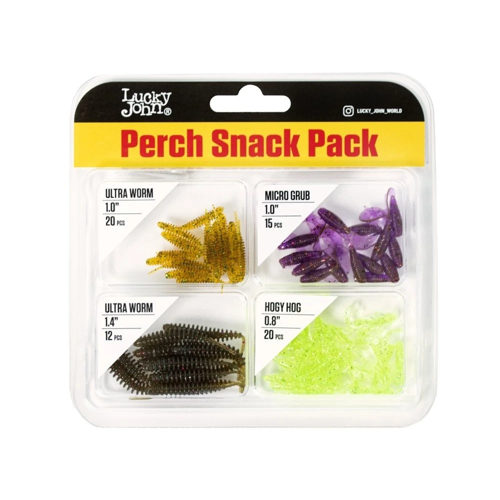 Силиконовая приманка Lucky John Perch Snack Pack 35 мм 67 шт 01 Set Pro Series  LJMG-001SET — характеристики,  особенности конструкции