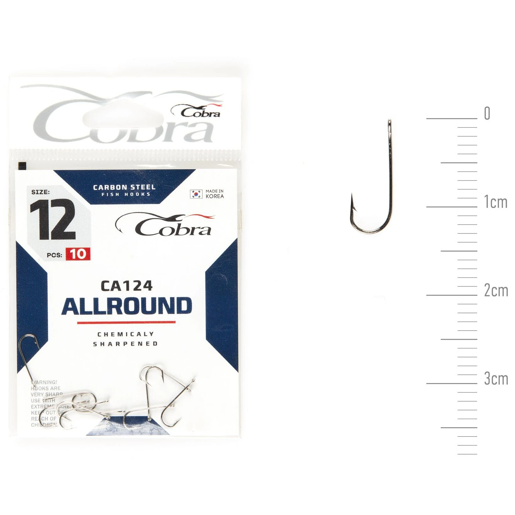 Крючок Одинарный Cobra Allround Round CA124 №12 10 шт    CA124-012 — характеристики,  особенности конструкции