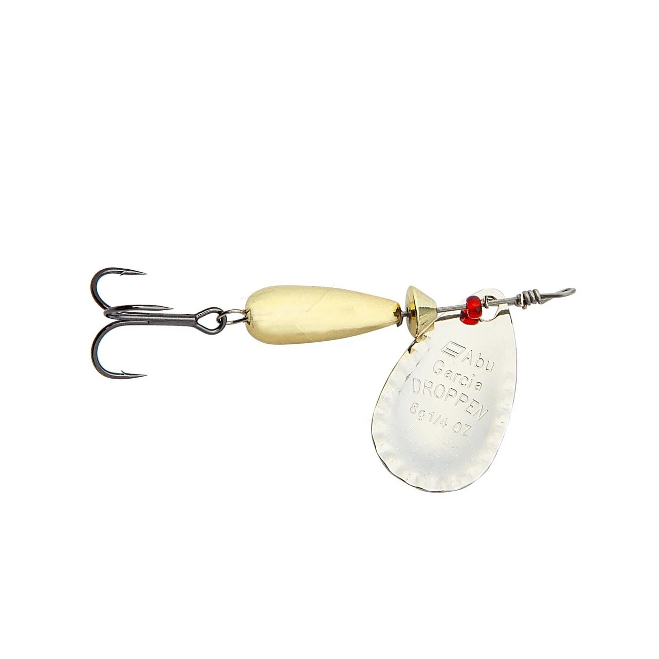 Вращающаяся Блесна Abu Garcia Droppen 4 гр Silver/Red Marks LF  1549666 — крупный план
	                                    1