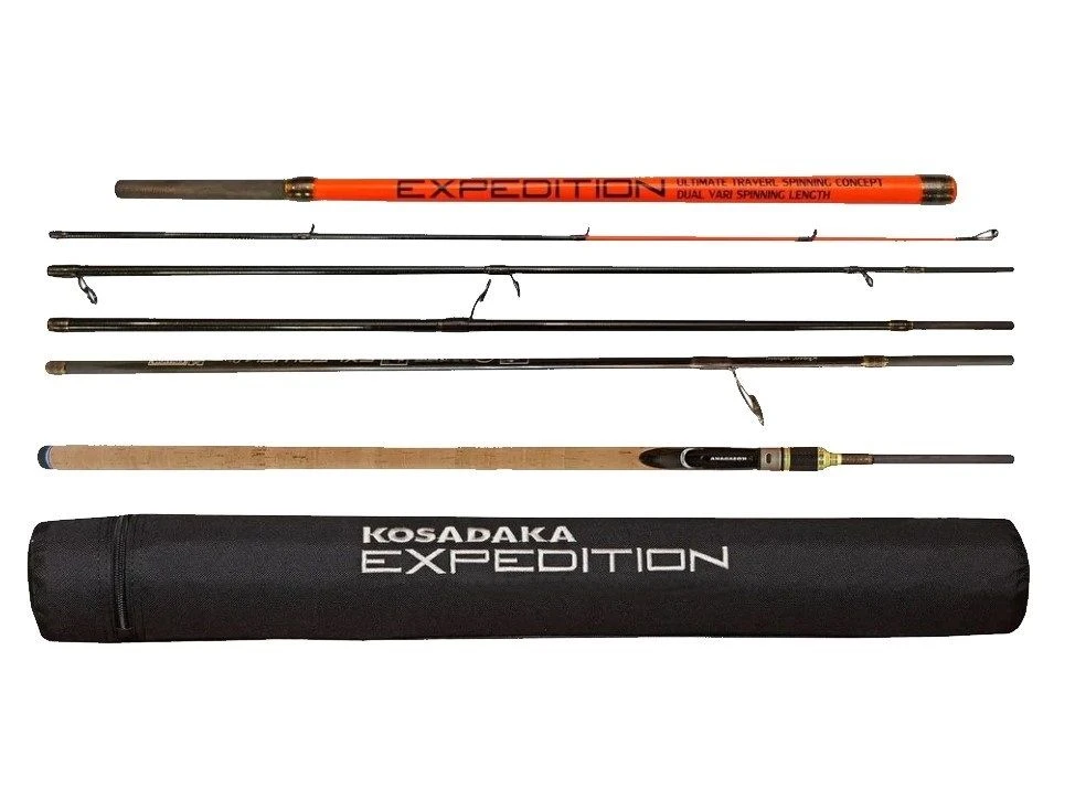 Спиннинг Kosadaka Expedition 6S-Dual 210-240ML 240 см 5 - 21 гр Черный 210/240 см  SExp6SD210-240ML — характеристики,  особенности конструкции