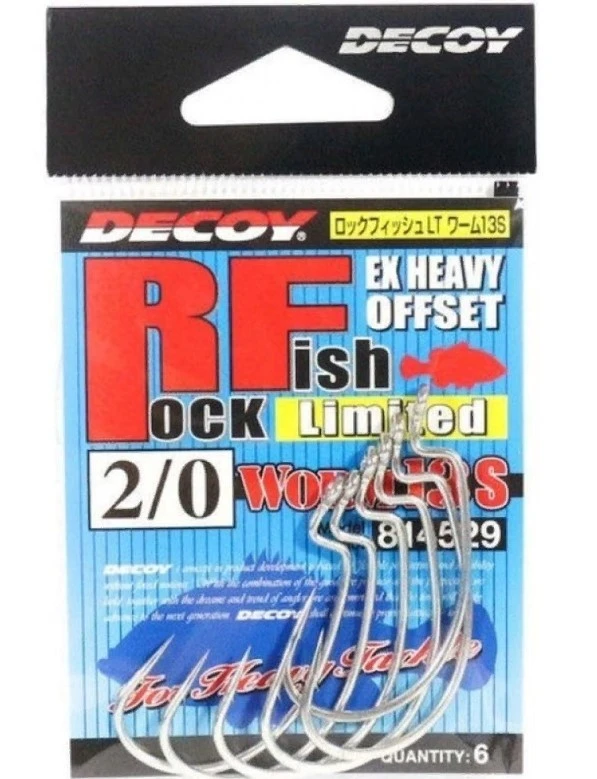 Крючок Офсетный Decoy Rock Fish Limited Worm 13S №1 8 шт — крупный план
	                                    1
