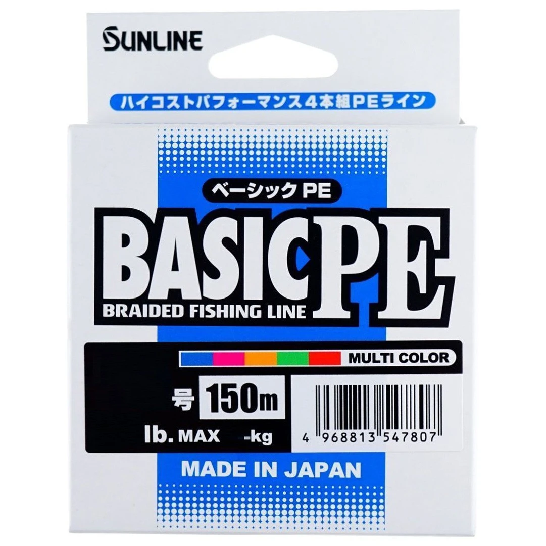Плетеный шнур Sunline Basic PE HG 150 м  PE # 1 Multicolor 5C 0,171 мм — характеристики,  особенности конструкции