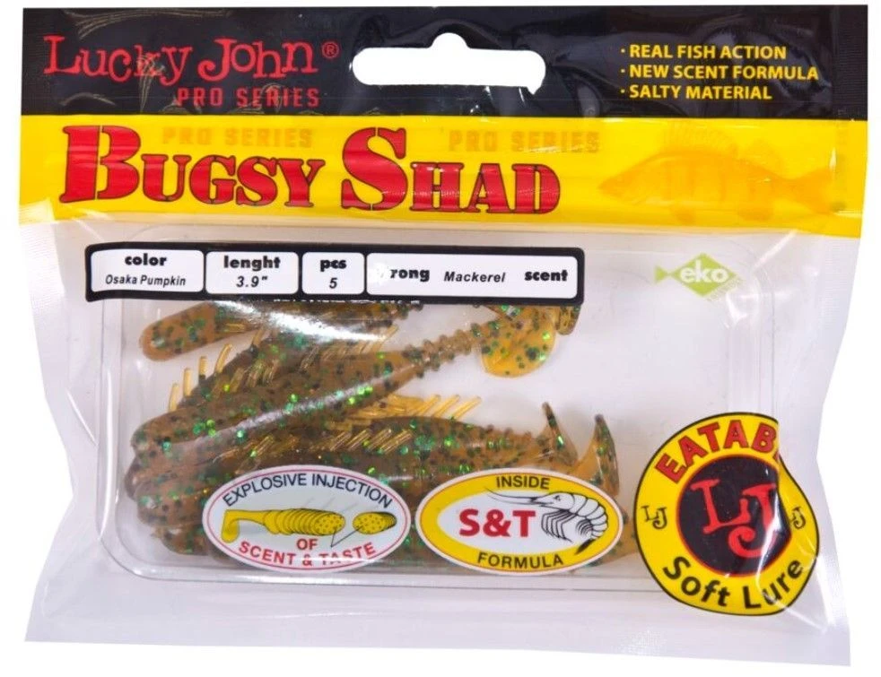 Силиконовая приманка Lucky John Bugsy Shad 3.9in 100 мм 5 шт PA19 Pro Series  140108-PA19 — крупный план
	                                    2