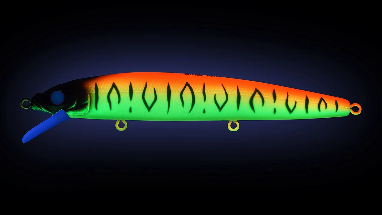 Воблер Strike Pro Alpha Minnow 115 A242S Sunrise Mat Tiger 12,5 гр   EG-033F#A242S — крупный план
	                                    1