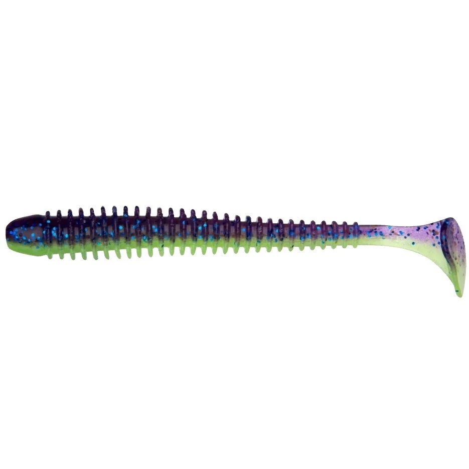 Силиконовая приманка Keitech Swing Impact 3 76 мм 10 шт PAL #06 Violet Lime Belly — характеристики,
	                                    особенности конструкции