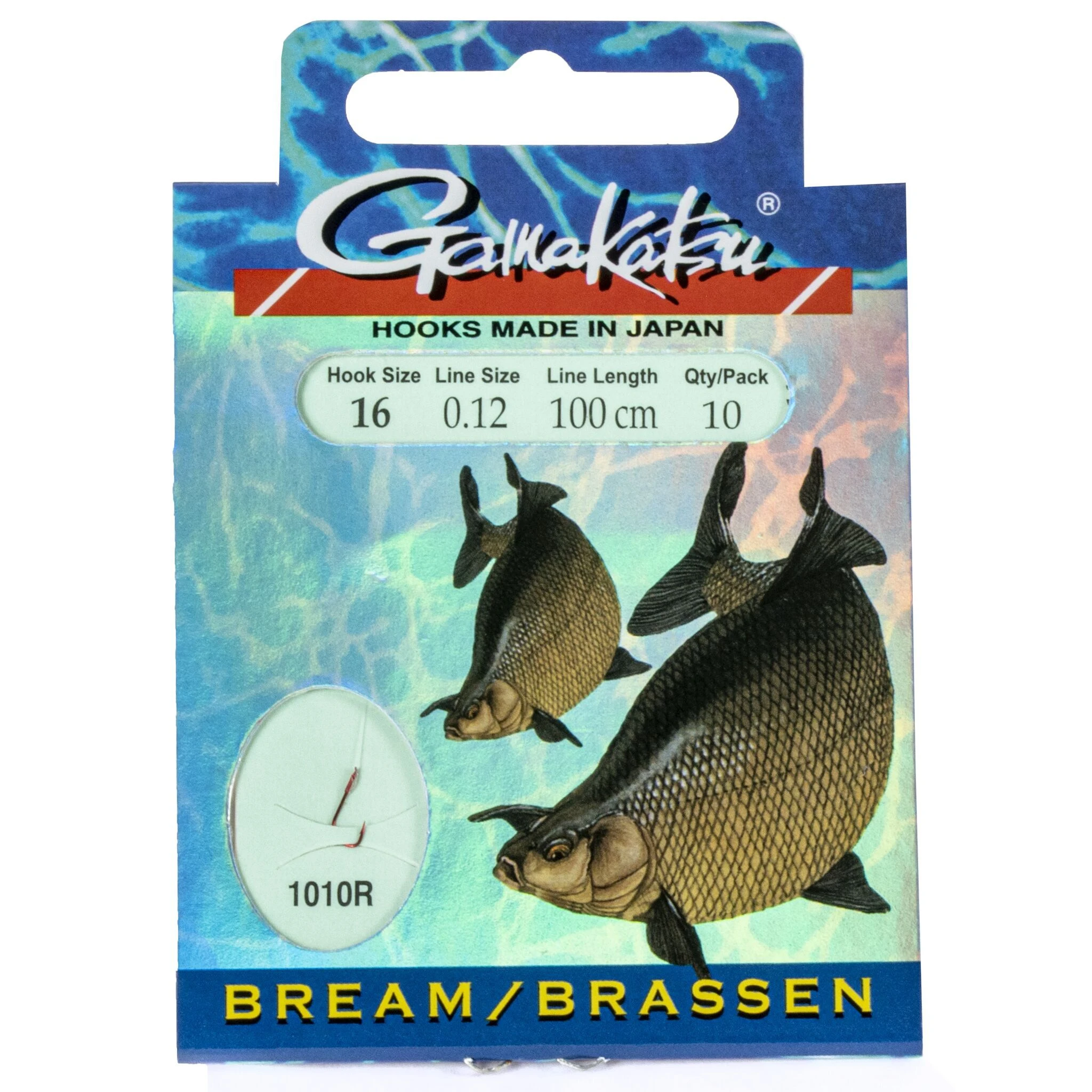 Поводок Gamakatsu Booklet Bream 1010R 100 см  0,12 мм  10 шт №16  140144-016-012 — характеристики,
	                                    особенности конструкции