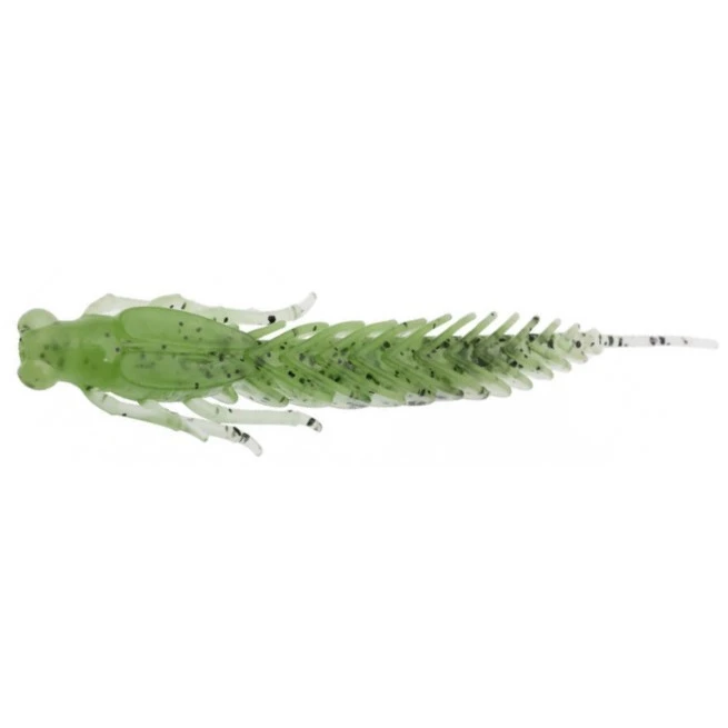 Силиконовая приманка ZUB Larva 3.2 80 мм 5 шт 505 Зеленый с блестками   LRZ041 — характеристики,  особенности конструкции