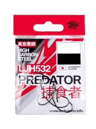 Крючок Одинарный Lucky John Predator LJH532 №8 6 шт BN   LJH532-008 — крупный план
	                                    1