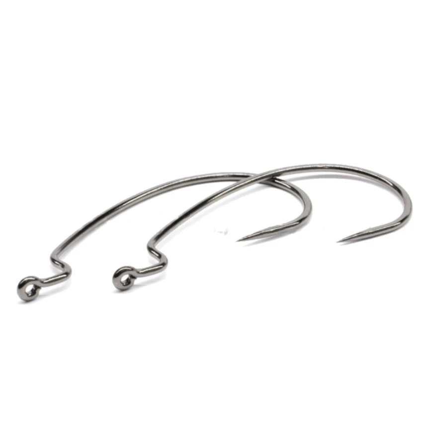 Крючок Офсетный Varivas Offset Master Monster Class №1 7 шт NS Black — крупный план
	                                    1