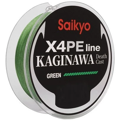 Плетеный шнур Saikyo Kaginawa X4PE 150 м  PE # 1,5 Green 0,205 мм   SP-K4G15015 — характеристики,  особенности конструкции