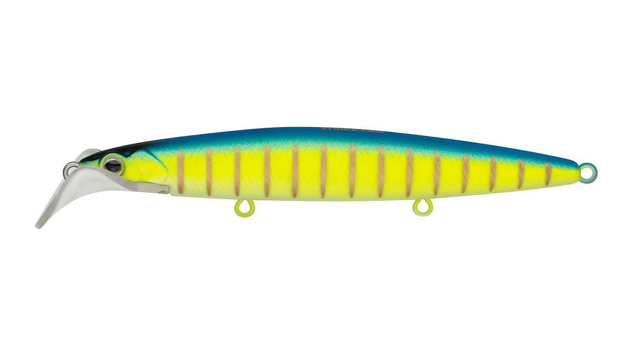 Воблер Strike Pro Scooter Minnow 110F 597S Blue Mat Tiger 11,8 гр   EG-186F#597S — характеристики,  особенности конструкции